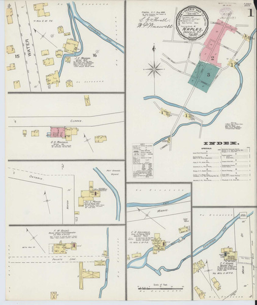 Naples New York 1893 - Fire Insurance Index - Old Map Reprint