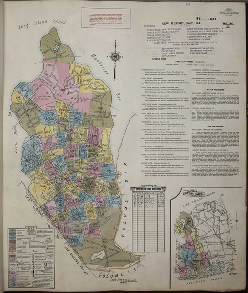 Nassau New York 1950 V5 - Fire Insurance Index - Old Map Reprint