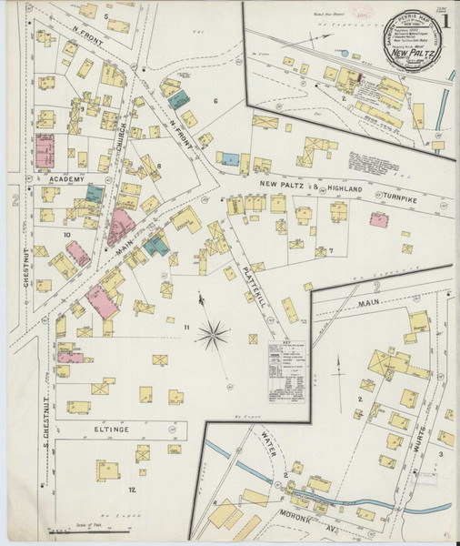 New Paltz New York 1894 - Fire Insurance Index - Old Map Reprint
