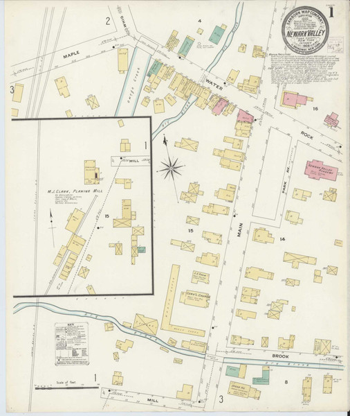 Newark Valley New York 1908 - Fire Insurance Index - Old Map Reprint