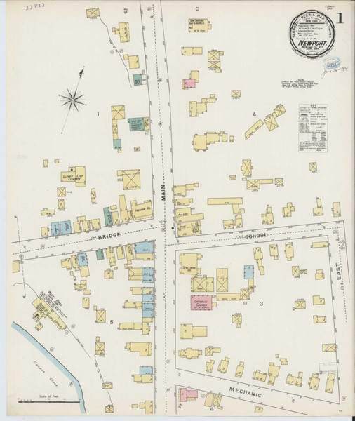 Newport New York 1894 - Fire Insurance Index - Old Map Reprint