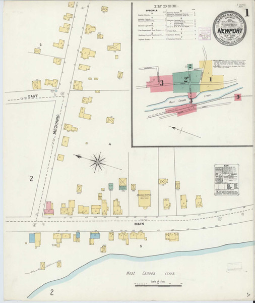 Newport New York 1904 - Fire Insurance Index - Old Map Reprint