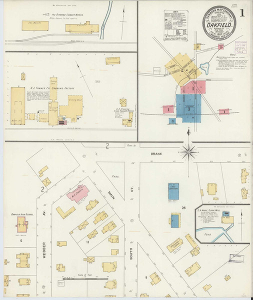 Oakfield New York 1905 - Fire Insurance Index - Old Map Reprint