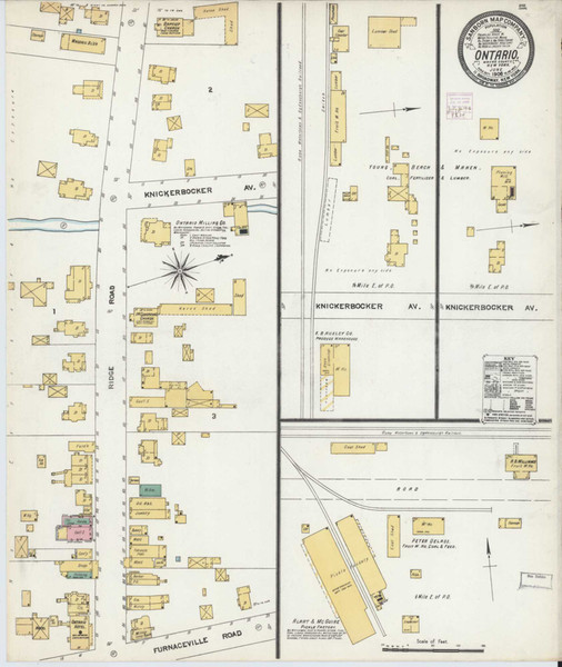Ontario New York 1906 - Fire Insurance Index - Old Map Reprint