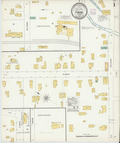 Parish New York 1906 - Fire Insurance Index - Old Map Reprint