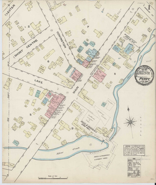 Perry New York 1884 - Fire Insurance Index - Old Map Reprint
