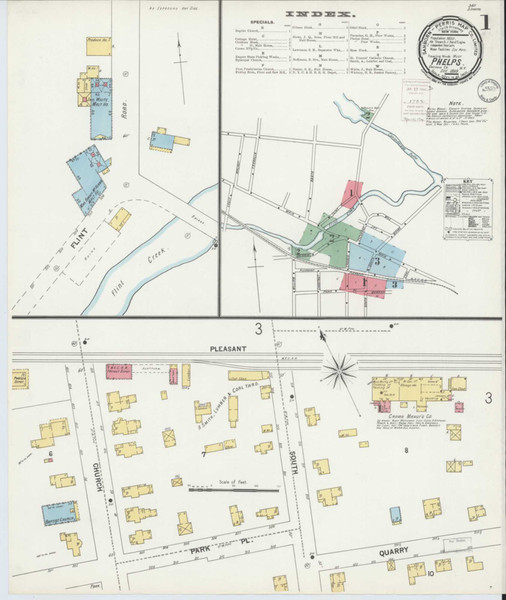 Phelps New York 1899 - Fire Insurance Index - Old Map Reprint