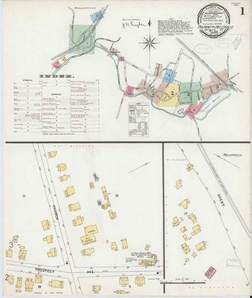 Philmont New York 1898 - Fire Insurance Index - Old Map Reprint