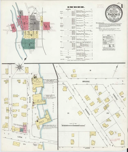 Phoenix New York 1909 - Fire Insurance Index - Old Map Reprint