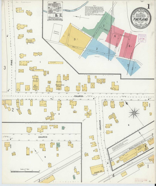 Pine Plains New York 1904 - Fire Insurance Index - Old Map Reprint