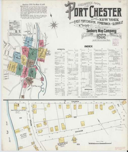 Port Chester New York 1902 - Fire Insurance Index - Old Map Reprint