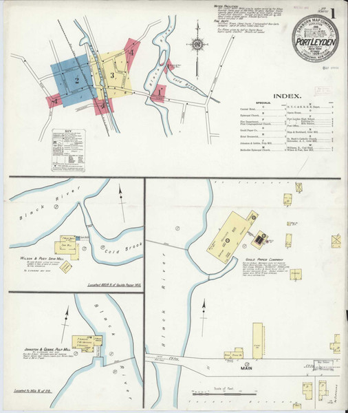 Port Leyden New York 1909 - Fire Insurance Index - Old Map Reprint
