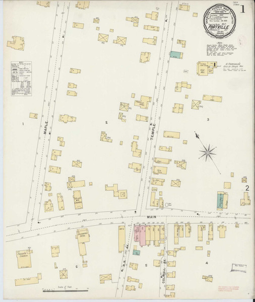 Portville New York 1897 - Fire Insurance Index - Old Map Reprint