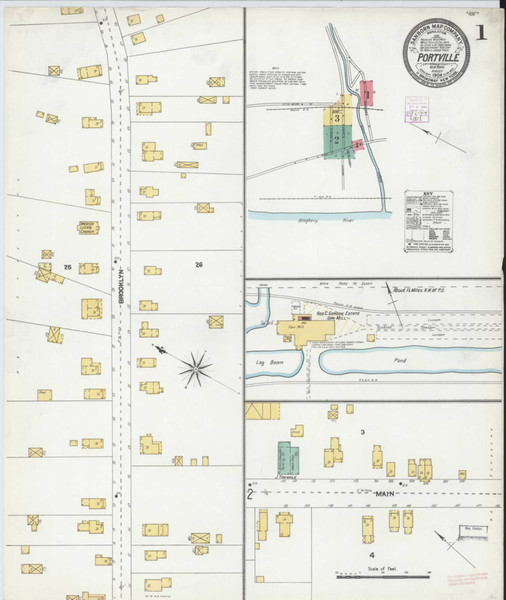 Portville New York 1904 - Fire Insurance Index - Old Map Reprint