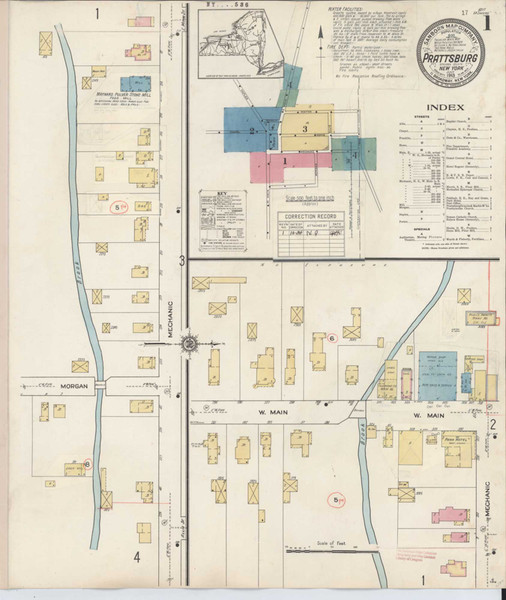 Prattsburgh New York 1934 - Fire Insurance Index - Old Map Reprint