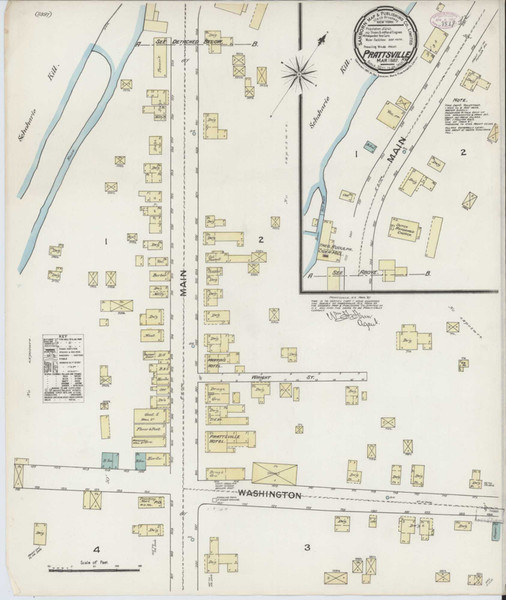 Prattsville New York 1887 - Fire Insurance Index - Old Map Reprint