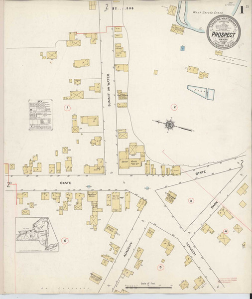 Prospect New York 1912 - Fire Insurance Index - Old Map Reprint