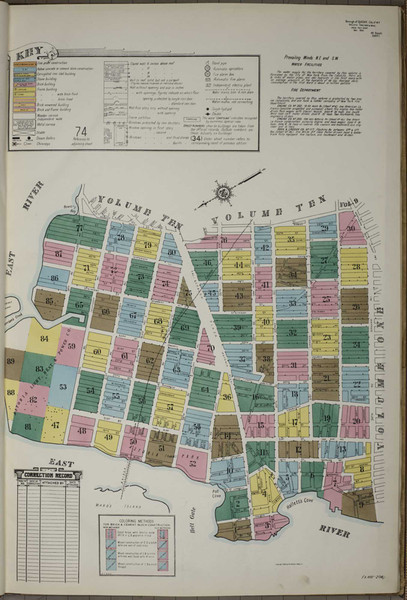 Queens New York 1936 V2 - Fire Insurance Index - Old Map Reprint
