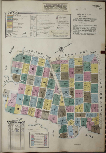 Queens New York 1950 V2 - Fire Insurance Index - Old Map Reprint