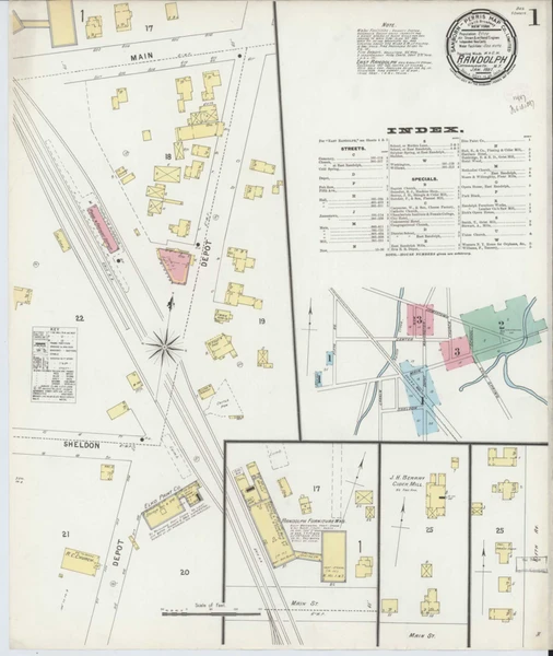 Randolph New York 1897 - Fire Insurance Index - Old Map Reprint
