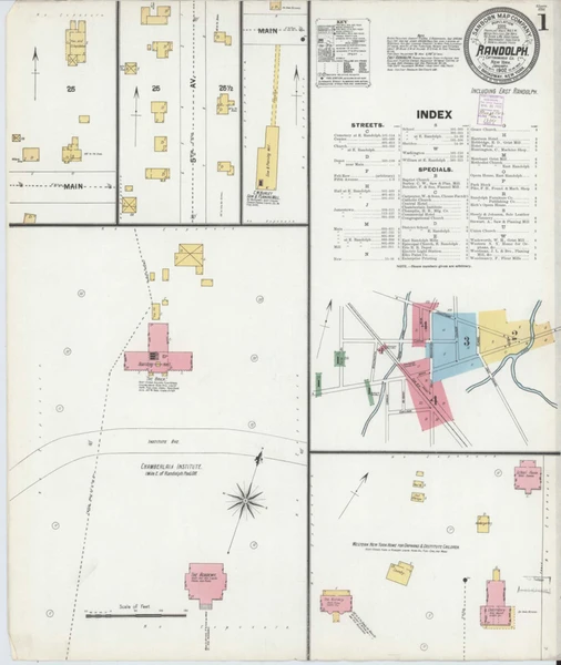 Randolph New York 1902 - Fire Insurance Index - Old Map Reprint