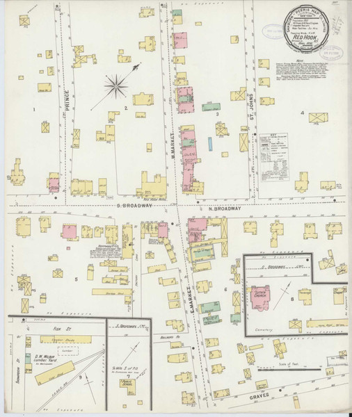 Red Hook New York 1898 - Fire Insurance Index - Old Map Reprint