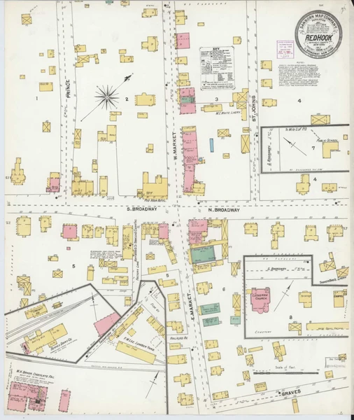 Red Hook New York 1904 - Fire Insurance Index - Old Map Reprint