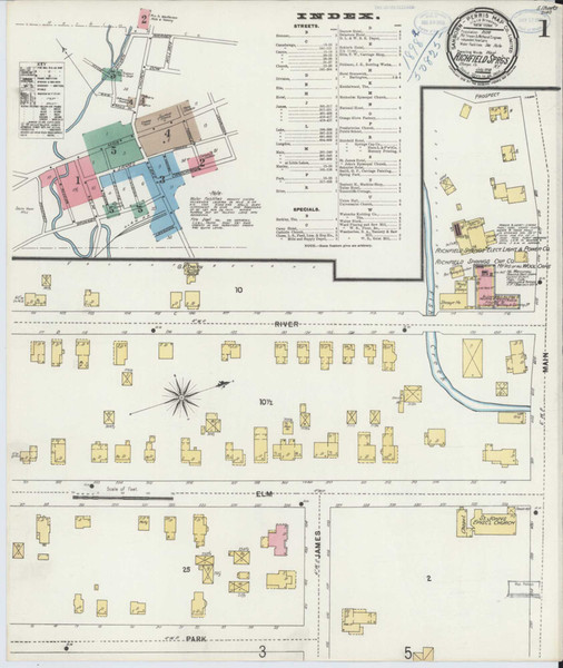 Richfield Springs New York 1898 - Fire Insurance Index - Old Map Reprint