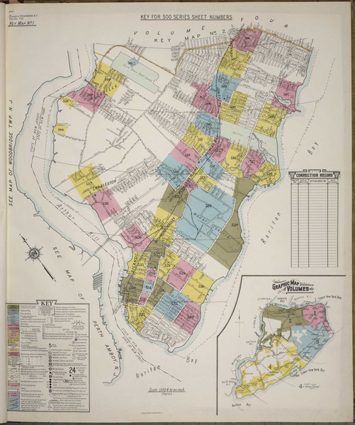 Staten Island (Borough Of Richmond) New York 1937 V4 - Fire Insurance Index - Old Map Reprint