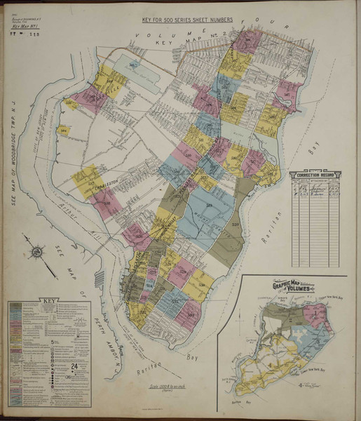 Staten Island (Borough Of Richmond) New York 1951 V4 - Fire Insurance Index - Old Map Reprint