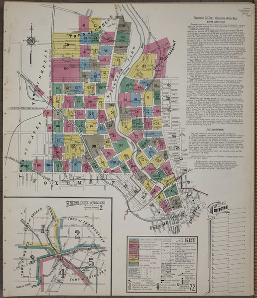 Rochester New York 1911 V1 - Fire Insurance Index - Old Map Reprint