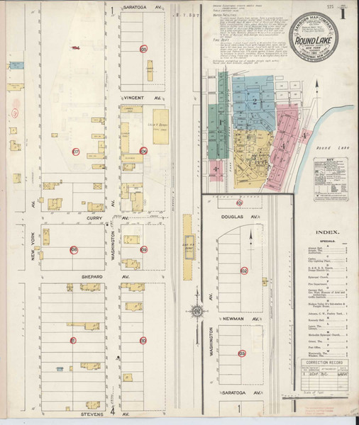 Round Lake New York 1934 - Fire Insurance Index - Old Map Reprint