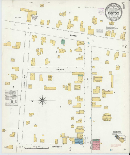 Rushford New York 1904 - Fire Insurance Index - Old Map Reprint