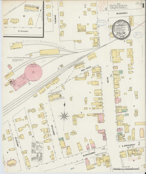 Salem New York 1898 - Fire Insurance Index - Old Map Reprint