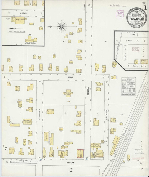 Savannah New York 1906 - Fire Insurance Index - Old Map Reprint