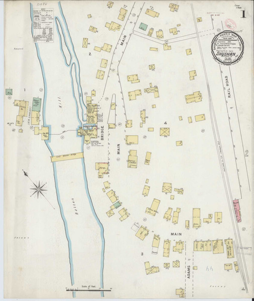 Shushan New York 1895 - Fire Insurance Index - Old Map Reprint