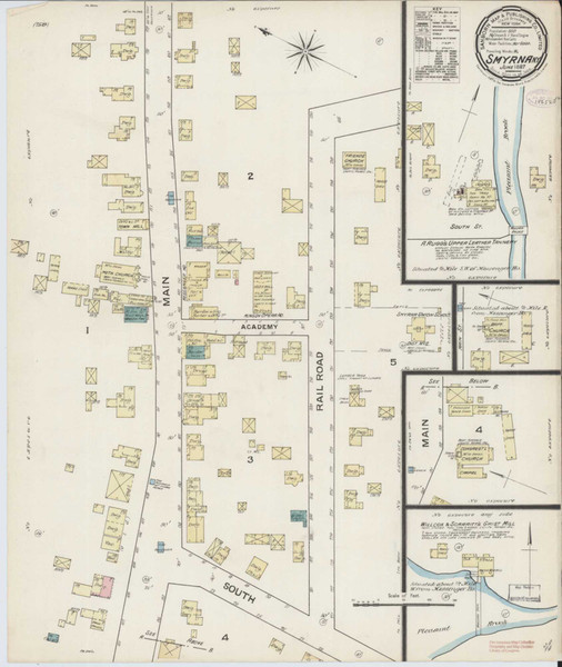 Smyrna New York 1887 - Fire Insurance Index - Old Map Reprint