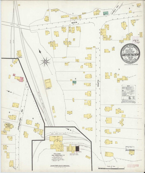 South Bethlehem New York 1909 - Fire Insurance Index - Old Map Reprint