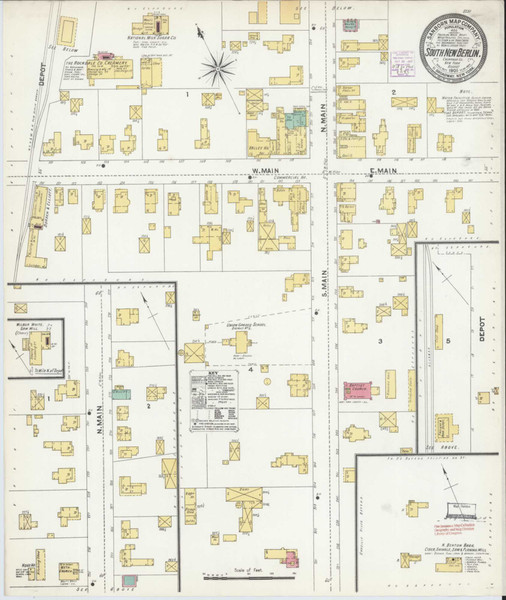 South New Berlin New York 1905 - Fire Insurance Index - Old Map Reprint