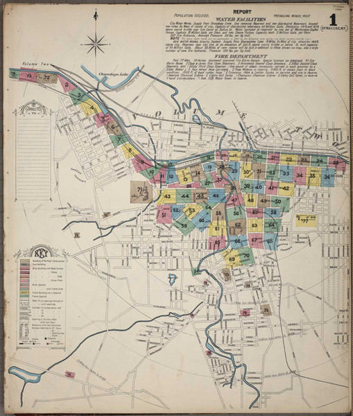 Syracuse New York 1892 V1 - Fire Insurance Index - Old Map Reprint