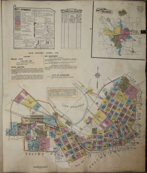 Syracuse New York 1950 V3 - Fire Insurance Index - Old Map Reprint