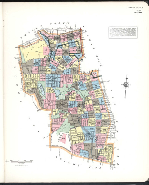 Syracuse New York 1953 V2 - Fire Insurance Index - Old Map Reprint