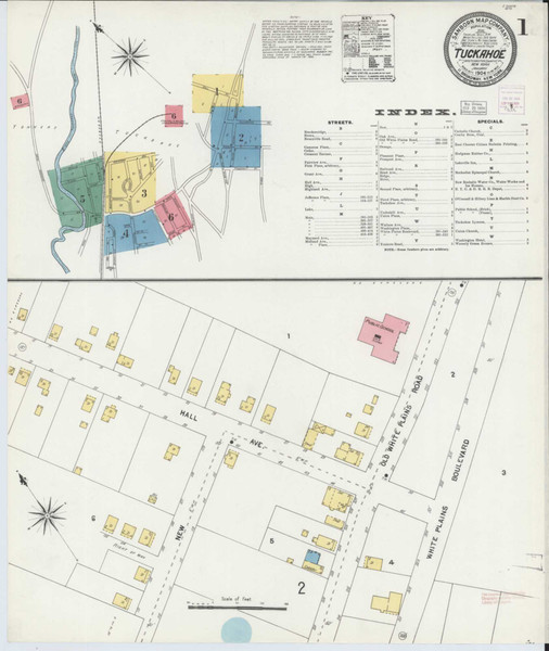 Tuckahoe New York 1904 - Fire Insurance Index - Old Map Reprint