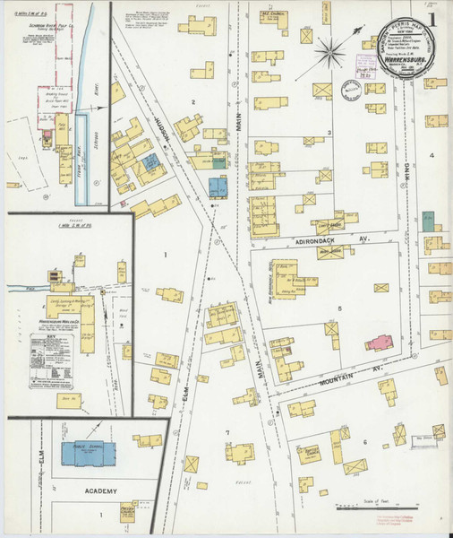 Warrensburg New York 1901 - Fire Insurance Index - Old Map Reprint