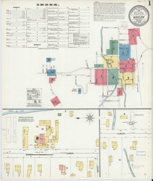 Warsaw New York 1903 - Fire Insurance Index - Old Map Reprint