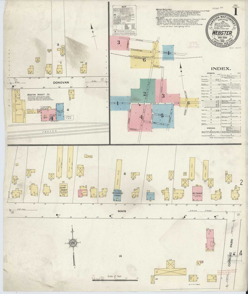 Webster New York 1912 - Fire Insurance Index - Old Map Reprint
