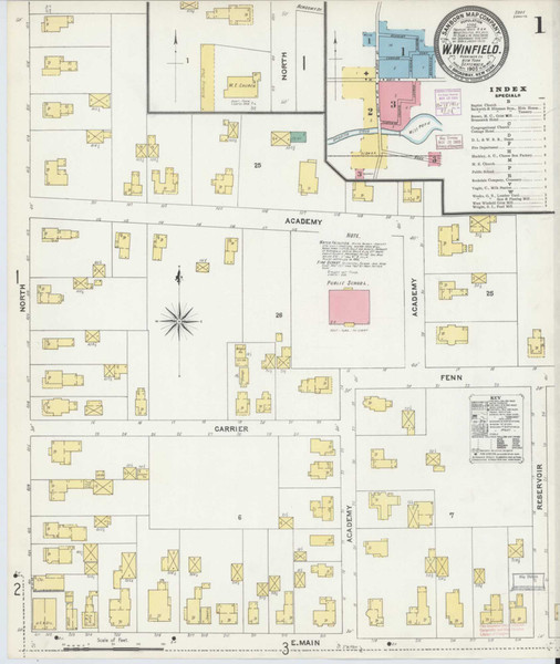 West Winfield New York 1905 - Fire Insurance Index - Old Map Reprint