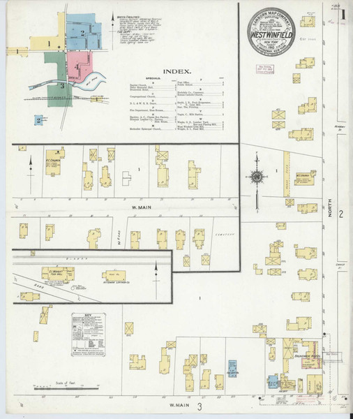 West Winfield New York 1910 - Fire Insurance Index - Old Map Reprint