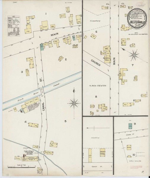 Westernville New York 1887 - Fire Insurance Index - Old Map Reprint