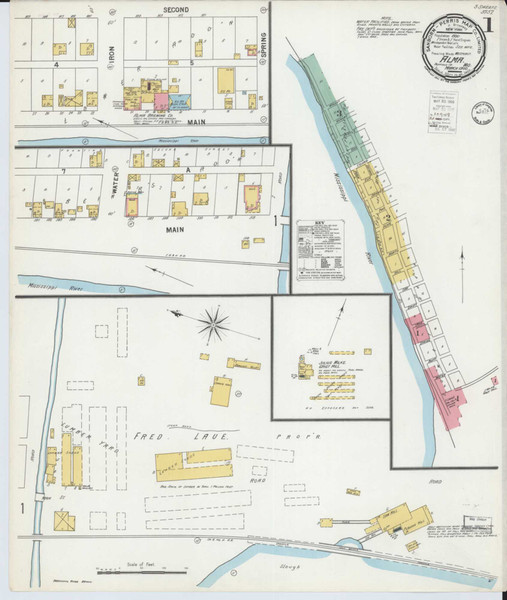 Alma Wisconsin 1900 - Fire Insurance Index - Old Map Reprint